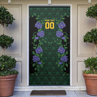 Custom Women’s Cricket Jamaica Floral Series Door Cover Lignum Vitae Hummingbirds Geometric Ethnic