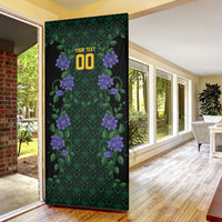 Custom Women’s Cricket Jamaica Floral Series Door Cover Lignum Vitae Hummingbirds Geometric Ethnic