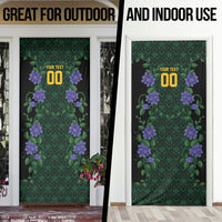 Custom Women’s Cricket Jamaica Floral Series Door Cover Lignum Vitae Hummingbirds Geometric Ethnic