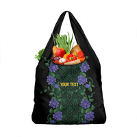 Custom Women’s Cricket Jamaica Floral Series Grocery Bag Lignum Vitae Hummingbirds Geometric Ethnic