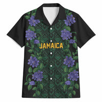 Custom Women’s Cricket Jamaica Floral Series Hawaiian Shirt Lignum Vitae Hummingbirds Geometric Ethnic