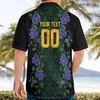 Custom Women’s Cricket Jamaica Floral Series Hawaiian Shirt Lignum Vitae Hummingbirds Geometric Ethnic