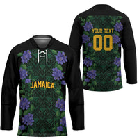 Custom Women’s Cricket Jamaica Floral Series Hockey Jersey Lignum Vitae Hummingbirds Geometric Ethnic