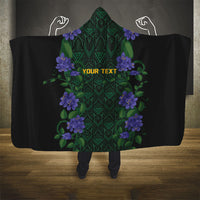 Custom Women’s Cricket Jamaica Floral Series Hooded Blanket Lignum Vitae Hummingbirds Geometric Ethnic