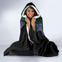 Custom Women’s Cricket Jamaica Floral Series Hooded Blanket Lignum Vitae Hummingbirds Geometric Ethnic