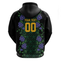 Custom Women’s Cricket Jamaica Floral Series Hoodie Lignum Vitae Hummingbirds Geometric Ethnic