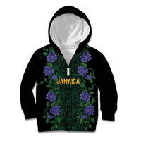 Custom Women’s Cricket Jamaica Floral Series Kid Hoodie Lignum Vitae Hummingbirds Geometric Ethnic