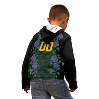 Custom Women’s Cricket Jamaica Floral Series Kid Hoodie Lignum Vitae Hummingbirds Geometric Ethnic