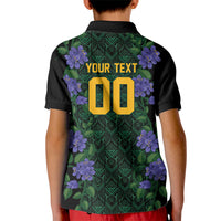 Custom Women’s Cricket Jamaica Floral Series Kid Polo Shirt Lignum Vitae Hummingbirds Geometric Ethnic