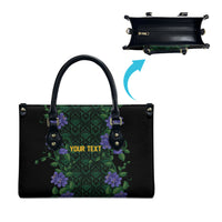 Custom Women’s Cricket Jamaica Floral Series Leather Bag Lignum Vitae Hummingbirds Geometric Ethnic