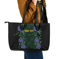 Custom Women’s Cricket Jamaica Floral Series Leather Tote Bag Lignum Vitae Hummingbirds Geometric Ethnic