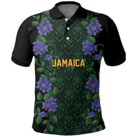 Custom Women’s Cricket Jamaica Floral Series Polo Shirt Lignum Vitae Hummingbirds Geometric Ethnic