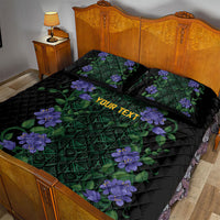 Custom Women’s Cricket Jamaica Floral Series Quilt Bed Set Lignum Vitae Hummingbirds Geometric Ethnic