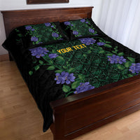 Custom Women’s Cricket Jamaica Floral Series Quilt Bed Set Lignum Vitae Hummingbirds Geometric Ethnic