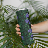 Custom Women’s Cricket Jamaica Floral Series Skinny Tumbler Lignum Vitae Hummingbirds Geometric Ethnic