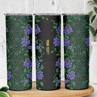Custom Women’s Cricket Jamaica Floral Series Skinny Tumbler Lignum Vitae Hummingbirds Geometric Ethnic