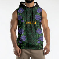 Custom Women’s Cricket Jamaica Floral Series Sleeveless Hoodie Lignum Vitae Hummingbirds Geometric Ethnic