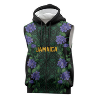 Custom Women’s Cricket Jamaica Floral Series Sleeveless Zip Hoodie Lignum Vitae Hummingbirds Geometric Ethnic