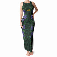 Custom Women’s Cricket Jamaica Floral Series Tank Maxi Dress Lignum Vitae Hummingbirds Geometric Ethnic