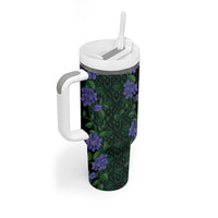 Custom Women’s Cricket Jamaica Floral Series Tumbler With Handle Lignum Vitae Hummingbirds Geometric Ethnic