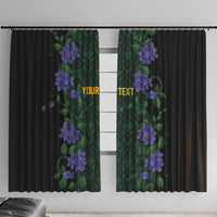 Custom Women’s Cricket Jamaica Floral Series Window Curtain Lignum Vitae Hummingbirds Geometric Ethnic