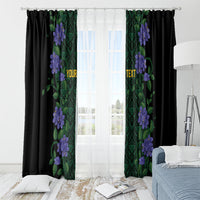 Custom Women’s Cricket Jamaica Floral Series Window Curtain Lignum Vitae Hummingbirds Geometric Ethnic