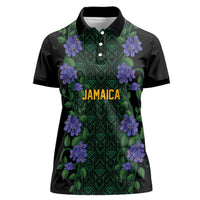 Custom Women’s Cricket Jamaica Floral Series Women Polo Shirt Lignum Vitae Hummingbirds Geometric Ethnic