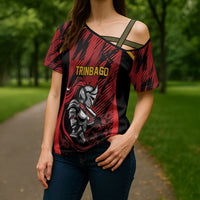 Custom Women’s Cricket Trinidad and Tobago Cross Shoulder Shirt Caribbean Woman Knight