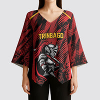 Custom Women’s Cricket Trinidad and Tobago Kimono Sleeve Blouse Caribbean Woman Knight
