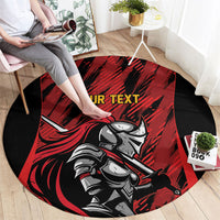 Custom Women’s Cricket Trinidad and Tobago Round Carpet Caribbean Woman Knight