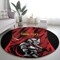 Custom Women’s Cricket Trinidad and Tobago Round Carpet Caribbean Woman Knight