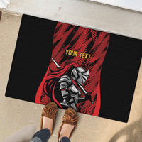 Custom Women’s Cricket Trinidad and Tobago Rubber Doormat Caribbean Woman Knight
