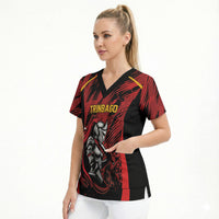 Custom Women’s Cricket Trinidad and Tobago Scrub Top Caribbean Woman Knight