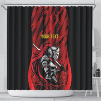 Custom Women’s Cricket Trinidad and Tobago Shower Curtain Caribbean Woman Knight
