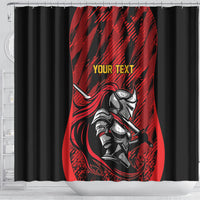 Custom Women’s Cricket Trinidad and Tobago Shower Curtain Caribbean Woman Knight