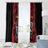 Custom Women’s Cricket Trinidad and Tobago Window Curtain Caribbean Woman Knight