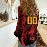 Custom Women’s Cricket Trinidad and Tobago Women Casual Shirt Caribbean Woman Knight