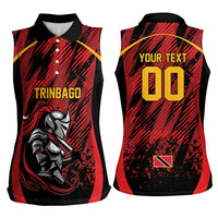 Custom Women’s Cricket Trinidad and Tobago Women Sleeveless Polo Shirt Caribbean Woman Knight