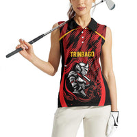 Custom Women’s Cricket Trinidad and Tobago Women Sleeveless Polo Shirt Caribbean Woman Knight