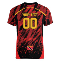 Custom Women’s Cricket Trinidad and Tobago Women V-Neck T-Shirt Caribbean Woman Knight