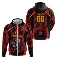 Custom Women’s Cricket Trinidad and Tobago Zip Hoodie Caribbean Woman Knight