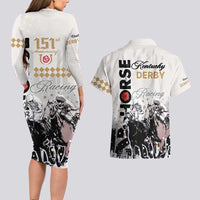 Kentucky Horse Racing Couples Matching Long Sleeve Bodycon Dress and Hawaiian Shirt 151st Anniversary The Run For The Roses LT9