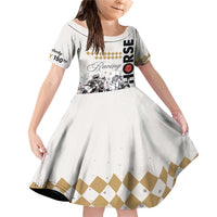 Kentucky Horse Racing Family Matching Off Shoulder Short Dress and Hawaiian Shirt 151st Anniversary The Run For The Roses LT9