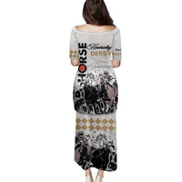 Kentucky Horse Racing Family Matching Puletasi Dress and Hawaiian Shirt 151st Anniversary The Run For The Roses LT9