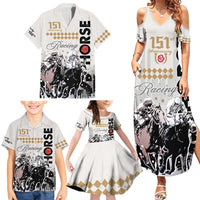 Kentucky Horse Racing Family Matching Summer Maxi Dress and Hawaiian Shirt 151st Anniversary The Run For The Roses LT9