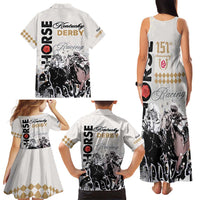 Kentucky Horse Racing Family Matching Tank Maxi Dress and Hawaiian Shirt 151st Anniversary The Run For The Roses LT9