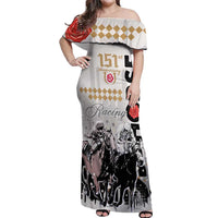 Kentucky Horse Racing Off Shoulder Maxi Dress 151st Anniversary The Run For The Roses LT9