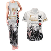 Personalised Kentucky Horse Racing Couples Matching Tank Maxi Dress and Hawaiian Shirt 151st Anniversary The Run For The Roses LT9