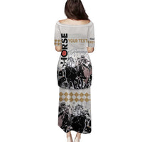 Personalised Kentucky Horse Racing Family Matching Puletasi Dress and Hawaiian Shirt 151st Anniversary The Run For The Roses LT9