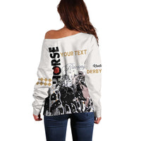 Personalised Kentucky Horse Racing Off Shoulder Sweater 151st Anniversary The Run For The Roses LT9